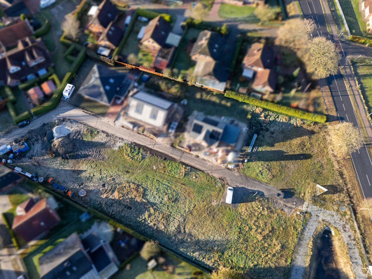Blick auf das Baugebiet