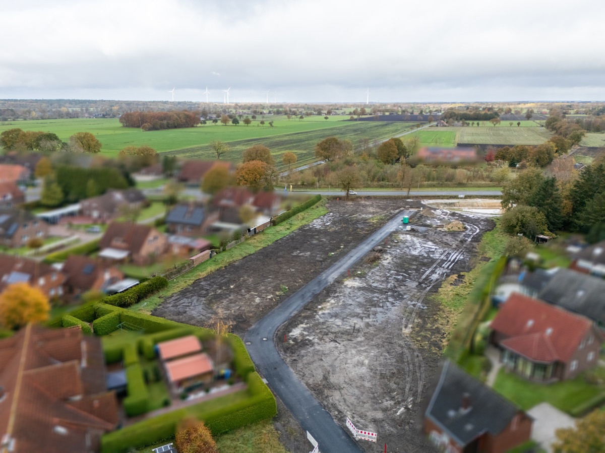 Blick auf das Baugebiet