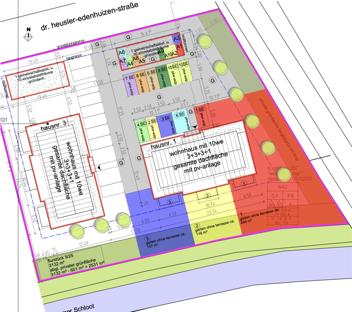Übersichtsplan Haus Nr. 1