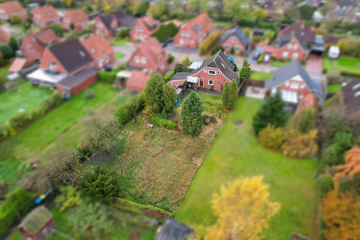 Blick auf das Grundstück