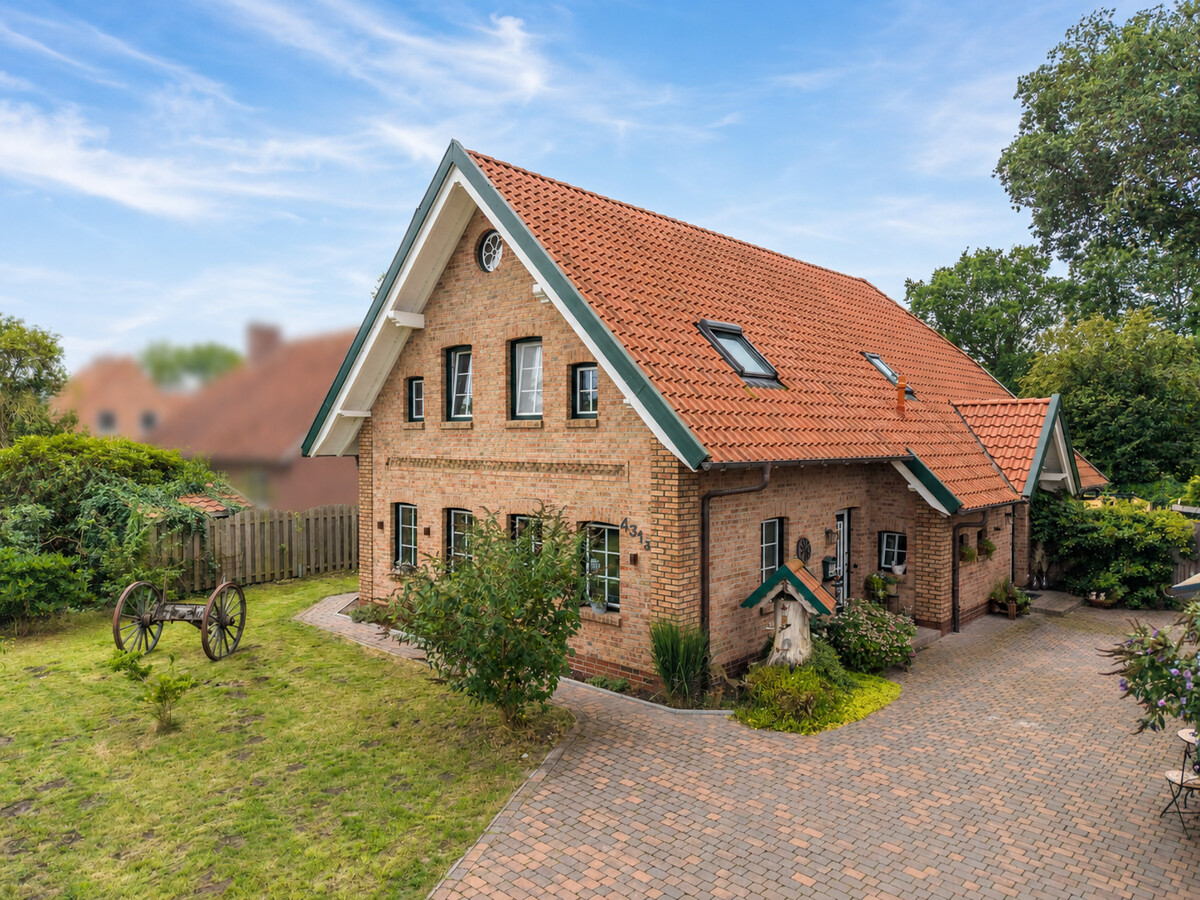 Blick auf das Einfamilienhaus